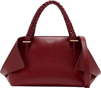 Ferragamo Burgundy Folded M Handbag