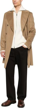 Tagliatore Heren, Mantels, Beige, Maat: XL Wol