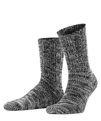 Falke Brooklyn Cotton Knit Boot Socks in Black at Nordstrom, Size Medium