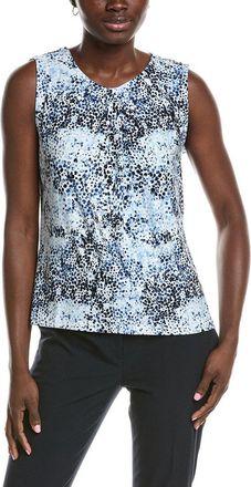 Anne Klein Asymmetrical Pleat Neck Shell