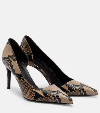 Khaite Jett snake-effect leather dOrsay pumps