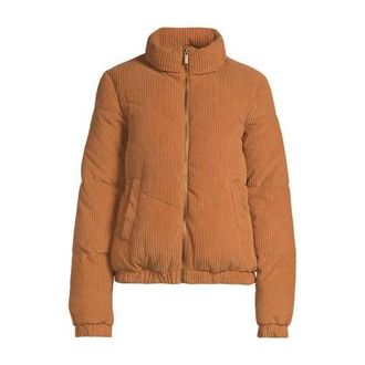 Anytime corduroy gewatteerde jas bruin