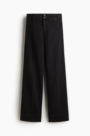 H&M Wide High Jeans in Dark Denim Gray at Nordstrom, Size 18