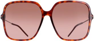 Gucci GG1267S 002 donker havana bruin gradi&euml;nt zonnebril