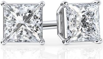 Grown Brilliance 1/2 Carat Princess Cut Lab Grown Diamond Stud Earrings