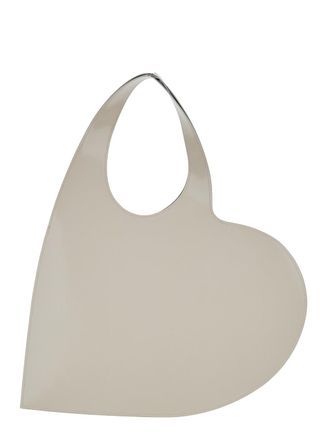 Coperni Womens Shoulder Bag Heart Beige Leather