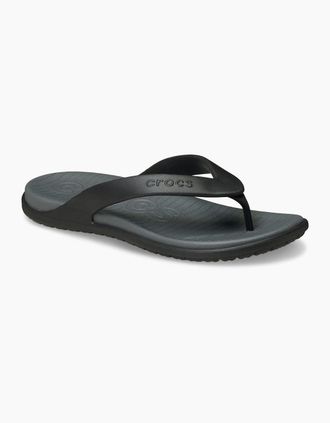 Crocs Mens Crocs Coast Flip Polyurethane Mens Black/Slate Grey Flip Flops - Size: UK 12 / eu 48-49 / us m13