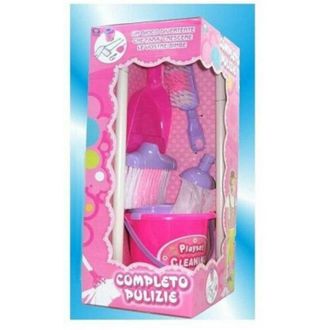Trade Shop Trade Shop - Completo Pulizie Scopa Paletta Secchio Accessori Giocattolo Gioco Bambina