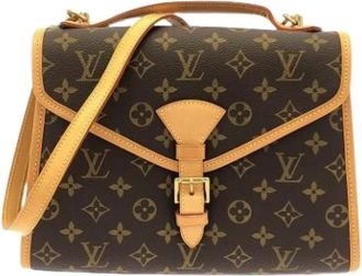 Louis Vuitton Pre-owned Vintage Monogram Canvas Crossbody Bag - Dames - Vintage Schoudertas - Bruin - ONE Size - Vintage