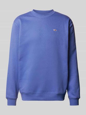Tommy Jeans Sweatshirt mit Logo-Stitching in Royal, Gr&ouml;&szlig;e S