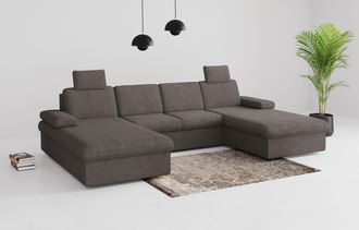 Sit&more Wohnlandschaft &raquo;Moreno U-Form, B: 309 cm&laquo; mit Armteilverstellung, optional Bettfunktion
