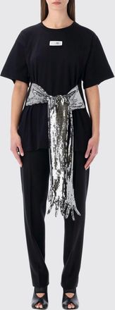 Maison Margiela T-shirt MM6 Maison Margiela in cotone con cinta gioiello