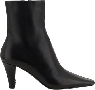 Saint Laurent Schoenen, Dames, Zwart, 40 EU, Zwarte Rits Enkellaarzen Elegante Stijl