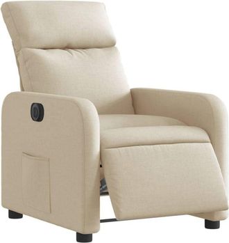 vidaXL Vidaxl - Sill&oacute;n Reclinable El&eacute;ctrico De Tela Crema