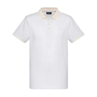 Schott NYC Basket Weave Katoenen Gebreide Polo - Heren - Polos - Wit - 2XL - Katoen - Tops