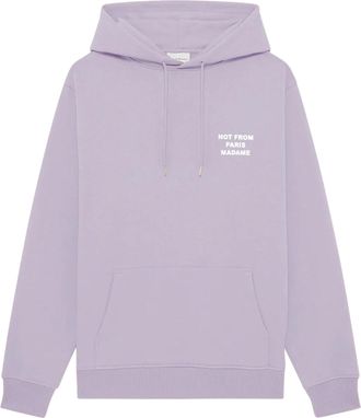 Dr&ocirc;le de Monsieur Relaxed-Fit Lavender Hoodie with Slogan Detail