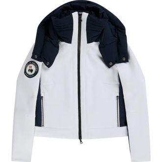 Amundsen & Scott Wedeln Jacket Womens in White/faded Navy at Nordstrom, Size X-Large Eu