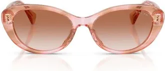 Ralph Lauren RA5350U 53mm Oval Sunglasses in Rose Havana Brown/brown at Nordstrom