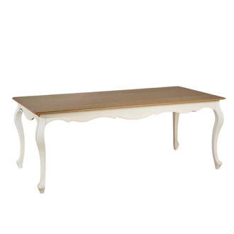 Robin des Bois Mesa rectangular de roble para 8/10 personas blanco