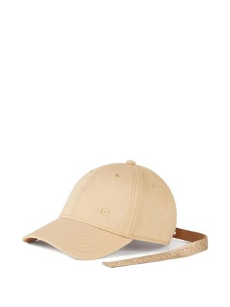 Elisabetta Franchi logo ribbon baseball cap - women - Cotton - S - Neutrals