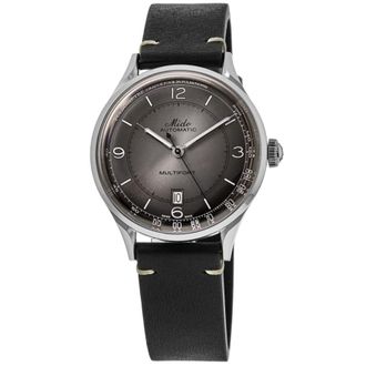 Mido Multifort Patrimony Grey Dial Leather Strap Mens Watch M040.407.16.060.00