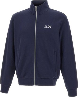 Sun 68 Track Zip Basic - Heren - Vesten met rits - Blauw - 3XL - Katoen - Hoodies & sweatvesten