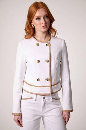 Blue Revival Sadie Denim Jacket In White