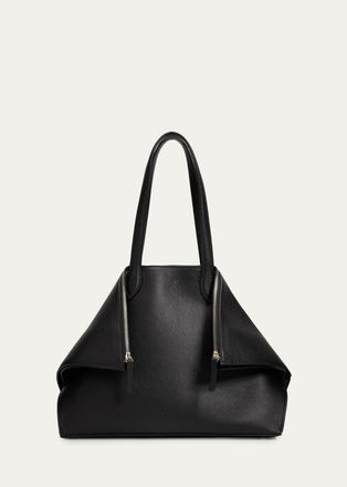 Aesther Ekme Fold Grain Leather Geometric Tote Bag