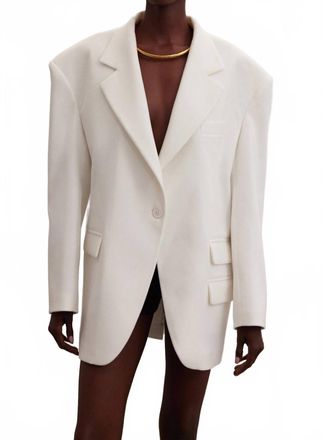 Le Cle Iconic Structured Blazer In White