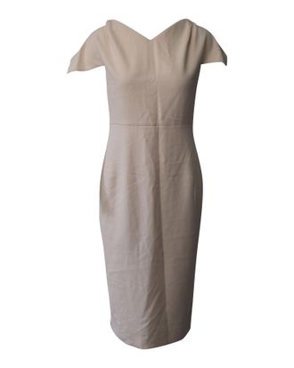 Roland Mouret Roland Mouret Midi Dress in Pastel Pink Polyester