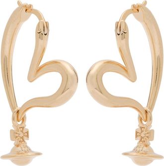 Vivienne Westwood Emily Heart Orb-pendant Earrings - Gold - One Size