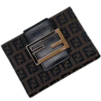 Fendi Pre-owned Bi-fold Portemonnee - Dames - Pre-owned - Bruin - Maat: ONE Size Leer