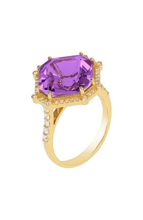 Goshwara Gossip Asscher-Cut Ring in Purple at Nordstrom, Size 7