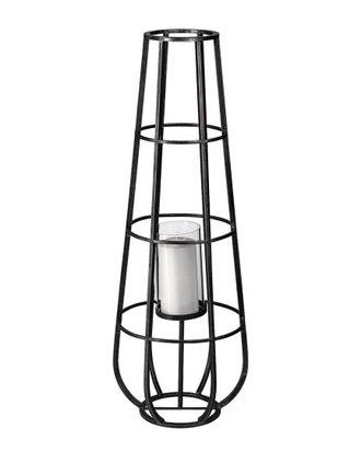 Mercana Bella Large Cylindrical Cage Candle Holder Lantern