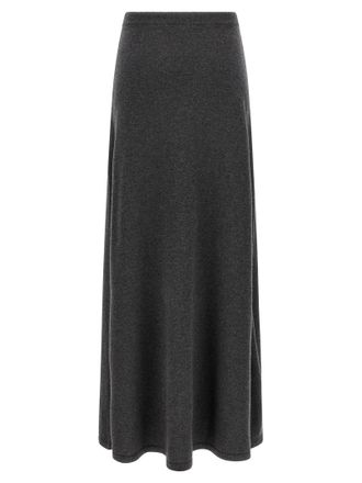 Balenciaga Wool Knit Maxi Skirt - Charcoal
