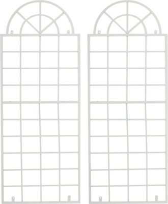 Clp Set De 2 Vallas Met&aacute;licas Viva Para Plantas Trepadoras Blanco