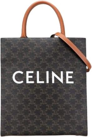 Celine Pre-owned Tote Bags, female, Brown, Size: ONE SIZE Pre-owned Vertical Cabas Tote