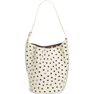 Proenza Schouler Brant Grommet Leather Bucket Bag in Ecru at Nordstrom