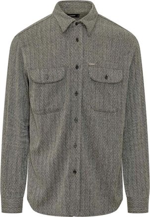 Dsquared2 Shirts - Heren - Casual Overhemden - Grijs - XL - Overhemden