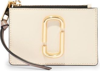 Marc Jacobs Snapshot Leather ID Wallet in New Cloud White Multi at Nordstrom