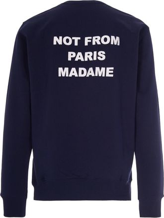 Dr&ocirc;le de Monsieur Mens Sweatshirt Slogan Navy Cotton Sweatshirts Sweater