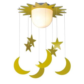 Wonderlamp Plafón infantil amarillo con estrellas y lunas