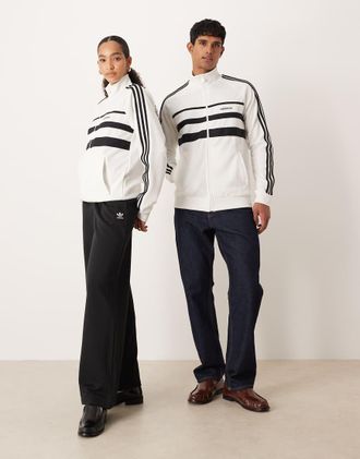 adidas Originals The First - Giacca sportiva bianca e nera-Bianco