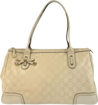 Gucci Pre-owned Tote Bags, female, Beige, Size: ONE SIZE Pre-owned Leather gucci-bags