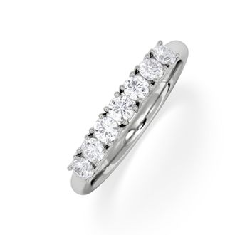 The Diamond Store Chloe 18K White Gold 7 Stone Diamond Eternity Ring 0.50CT PK