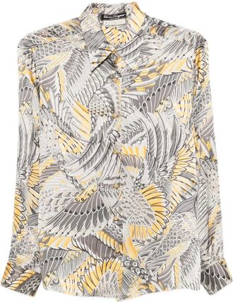 Ferragamo Camicia in seta anni 80 - Grigio