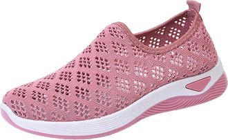 Generic Trainers for Women, Womens Sport and Outdoor Shoes, Womens Summer New Breathable Trainers - Trendy Versatile Sports Shoes for Women Pink