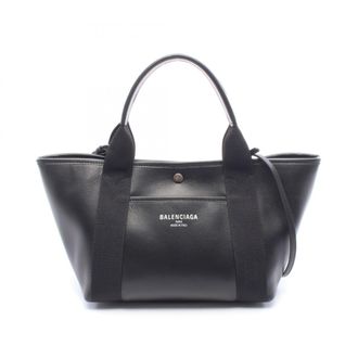 Balenciaga Black Leather Handbag Tote Bag (Pre-Owned)