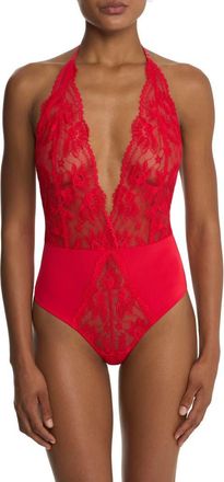 Natori Fleur Lace Teddy in Bonfire at Nordstrom, Size X-Small