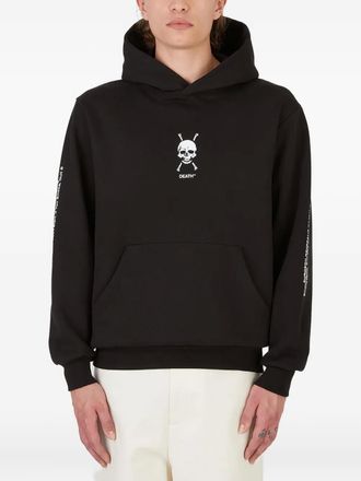 DEATH Cigarettes skull graphic-print hoodie - men - Cotton - M - Black
